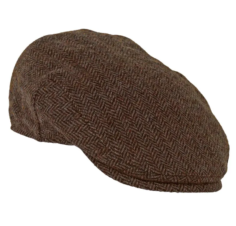 Heather Chapman British Tweed Flat Cap in Chocolate